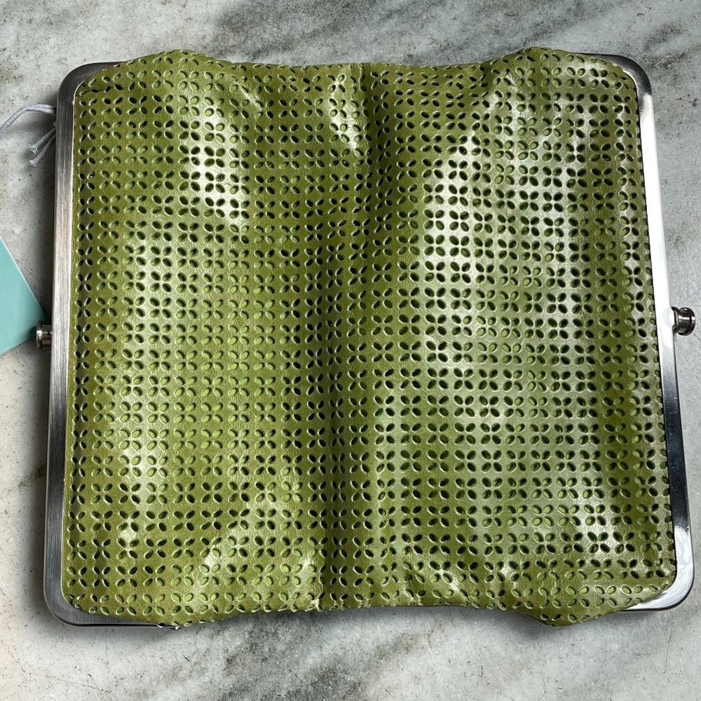 HOBO Lauren Kiwi Green Clutch Wallet NWT